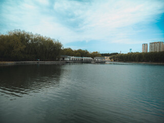 Beautiful riverside scenery, Changchun, China