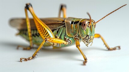 grasshopper on a white background