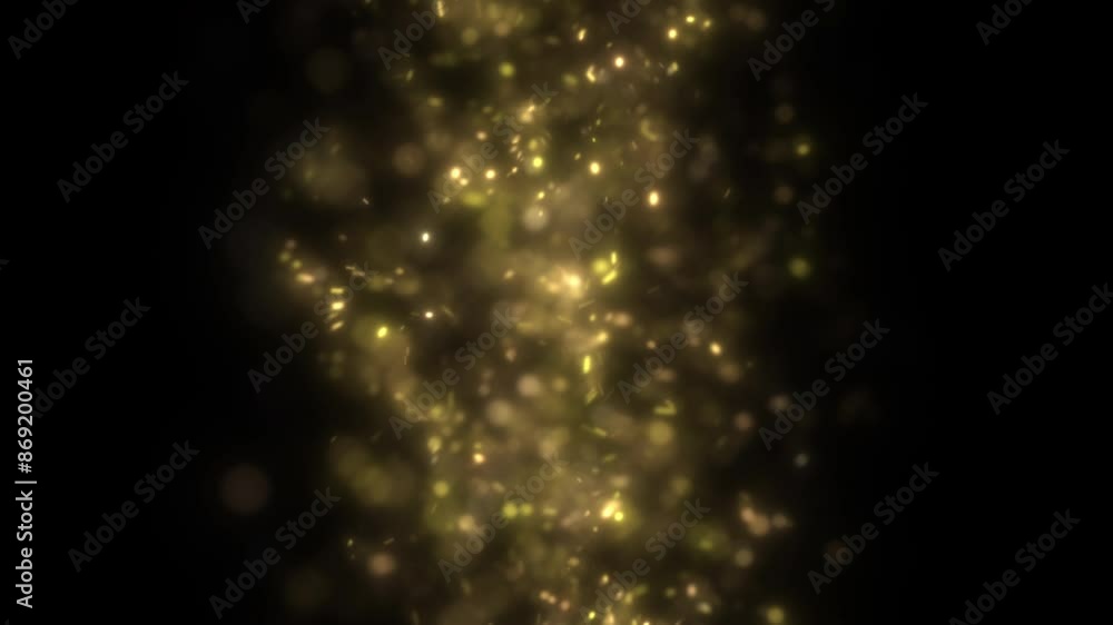Poster abstract circle particles showing interaction of turbulent atoms in empty space with shallow depth o