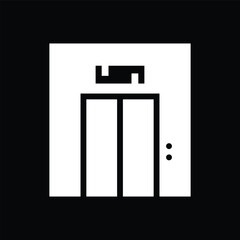 Black and White Elevator Drawing