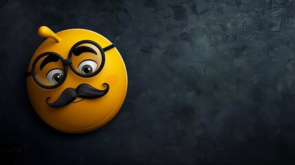 "Glowing, shiny emoji balls with various facial expressions on a white and yellow background, small hearts decorating the border, and ample text copy space for your message, creating a cheerful scene 