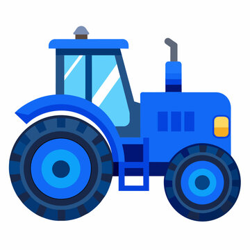 recommend clip art: blue tractor for agricultural work