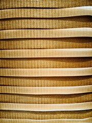 Zebra Blinds. Modern Sun Protection Curtains with Pattern and Texture Illuminated by Sun.