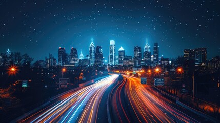 Fototapeta premium Urban roads, vehicle trajectories