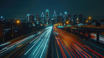 Obraz premium Urban roads, vehicle trajectories