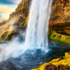 Seljalandsfoss waterfall in Iceland