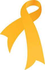 Orange Awareness Ribbon Childhood Cancer Illustration