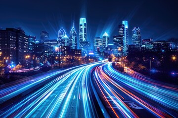 Fototapeta premium Urban roads, vehicle trajectories