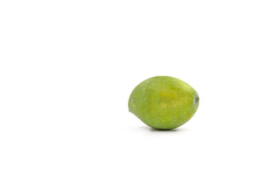 Green mango on white background