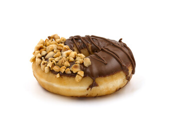 chocolate cake isolated on white