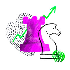 Chess pieces with graph