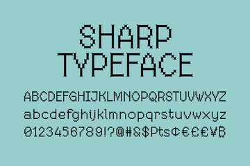 Sharp font alphabet unique typeface holisfonts
