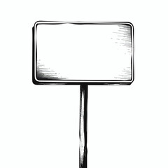 Fototapeta premium Black and white vector sign empty isolated on white background Generative Ai