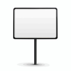 Fototapeta premium Black and white vector sign empty isolated on white background Generative Ai