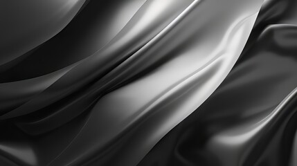 Fototapeta premium Silk Waves White and Black Monochrome