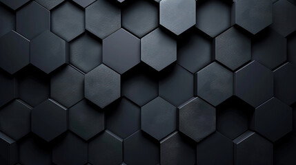 Naklejka premium Black background with hexagonal pattern