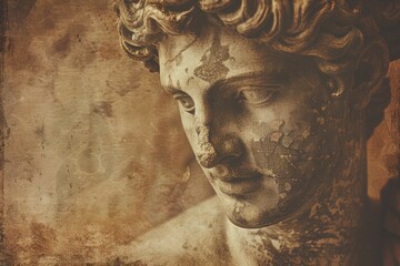 Weathered stone sculpture with intricate details