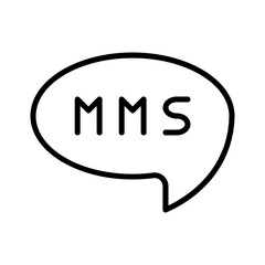 mms icon with line style, perfect for user interface projects