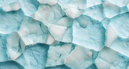 Obraz premium Shimmering ice crystals in cool tones