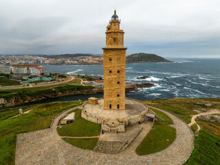 Faro y Torre de Hercules en Coruña Galicia