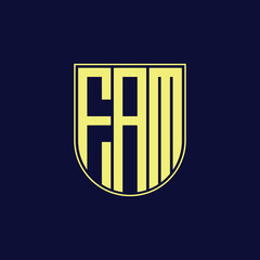 fam letter logo design