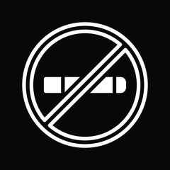 No Smoking Sign (Black and White)