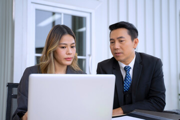 Fototapeta premium White collar workers are meeting at office.