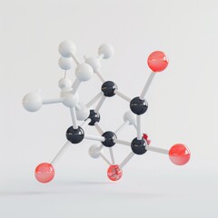 Obraz premium Different atoms arranged in a chemical structure, 3D molecules, atomic structures