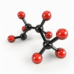 Obraz premium Different atoms arranged in a chemical structure, 3D molecules, atomic structures
