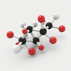 Obraz premium Different atoms arranged in a chemical structure, 3D molecules, atomic structures