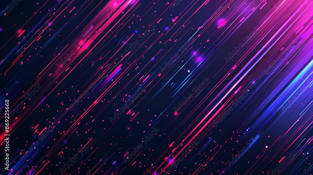 Poster an abstract retro vhs television video playback grain and noise backdrop with purple lines and pixel