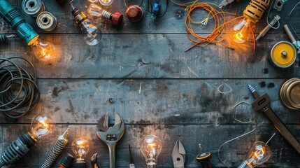 Illuminated Ideas: A Gathering of Tools and Light Bulbs