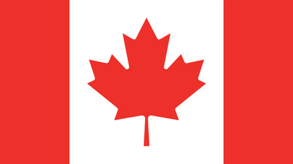 Official vector flag of Canada. Illustration eps10.