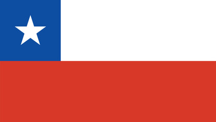 Official vector flag of Chile. Illustration eps10.