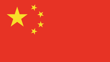 Official vector flag of China. Illustration eps10.