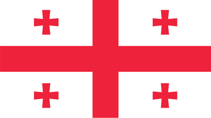 Official vector flag of Georgia. Illustration eps10.