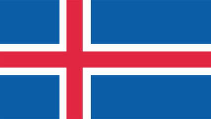 Obraz premium Official vector flag of Iceland. Illustration eps10.