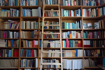 Home Library with Floor-to-Ceiling Bookshelves and Cozy Reading Nooks