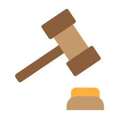 Law Vector Flat Icon Design