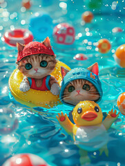 Cats' Summer Pool Party7