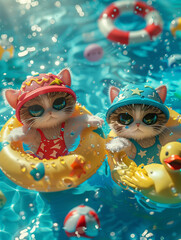 Cats' Summer Pool Party6