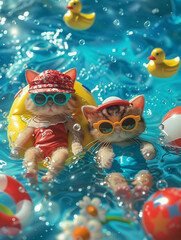 Cats' Summer Pool Party2