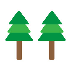 Pine Tree Vector Flat Icon Design