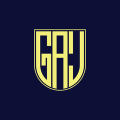 gaj letter logo design