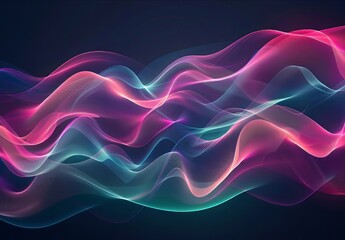 Obraz premium Neon Wave Light Illustration