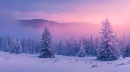Beautiful forest with tall trees