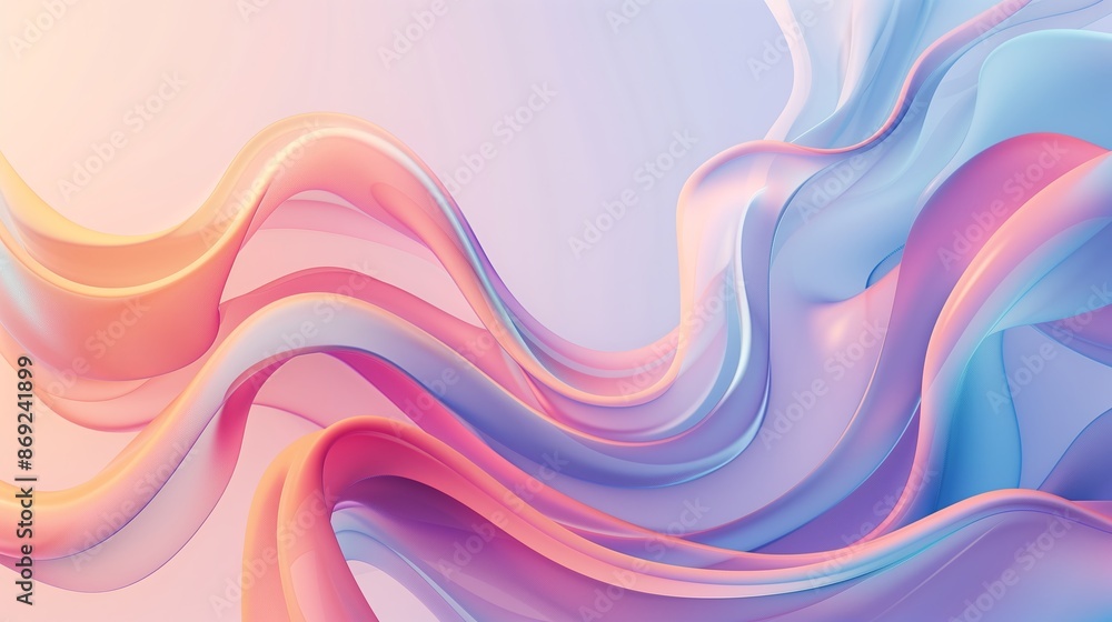 Poster flat style illustration of psychological concepts in a flow liquid fluid style, featuring fluid
