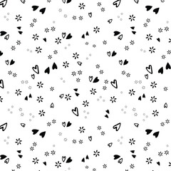 Textile Digital Design Fabric Print Wallpaper Stock shirt designs, seamless pattern with hearts. 