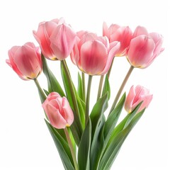 Fototapeta premium Bunch of Pink Tulips in a Vase
