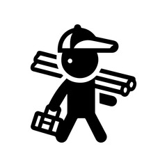 Farmer icon isolated illustration